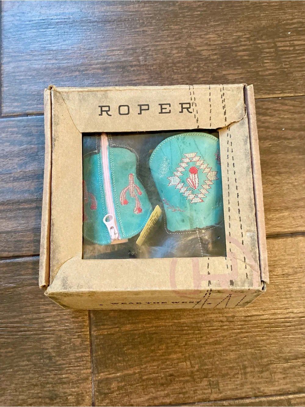 Roper Infant Cowbabies Cactus Cowboy Boots Size 2